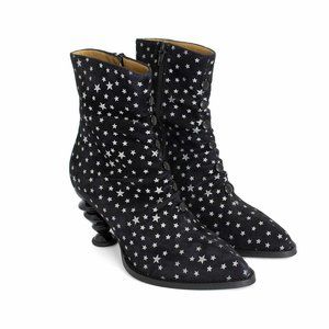 John Fluevog POWERHOUSE  JYOTI ZIP-UP ANKLE BOOT WITH HEEL. These were worn once